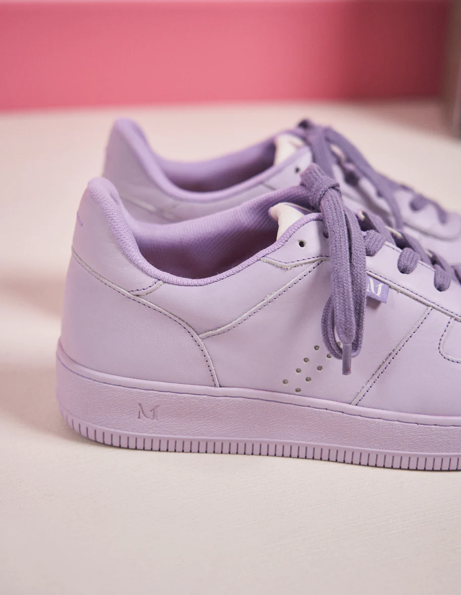 Baskets basses Maxence F - Cuir lilas