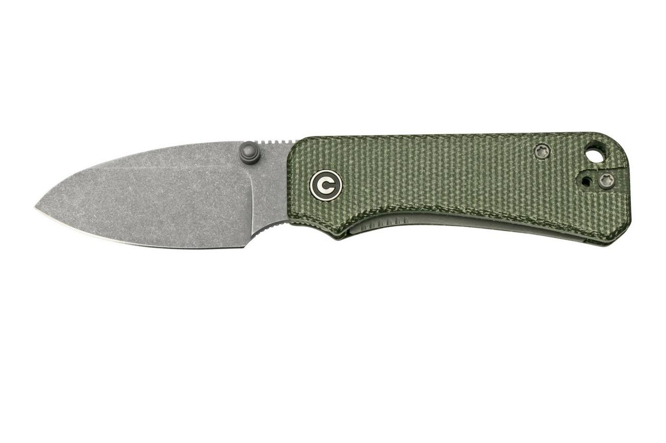Civivi Baby Banter C19068SB-1 Green Micarta, Grey Stonewashed zakmes, Ben Petersen design
