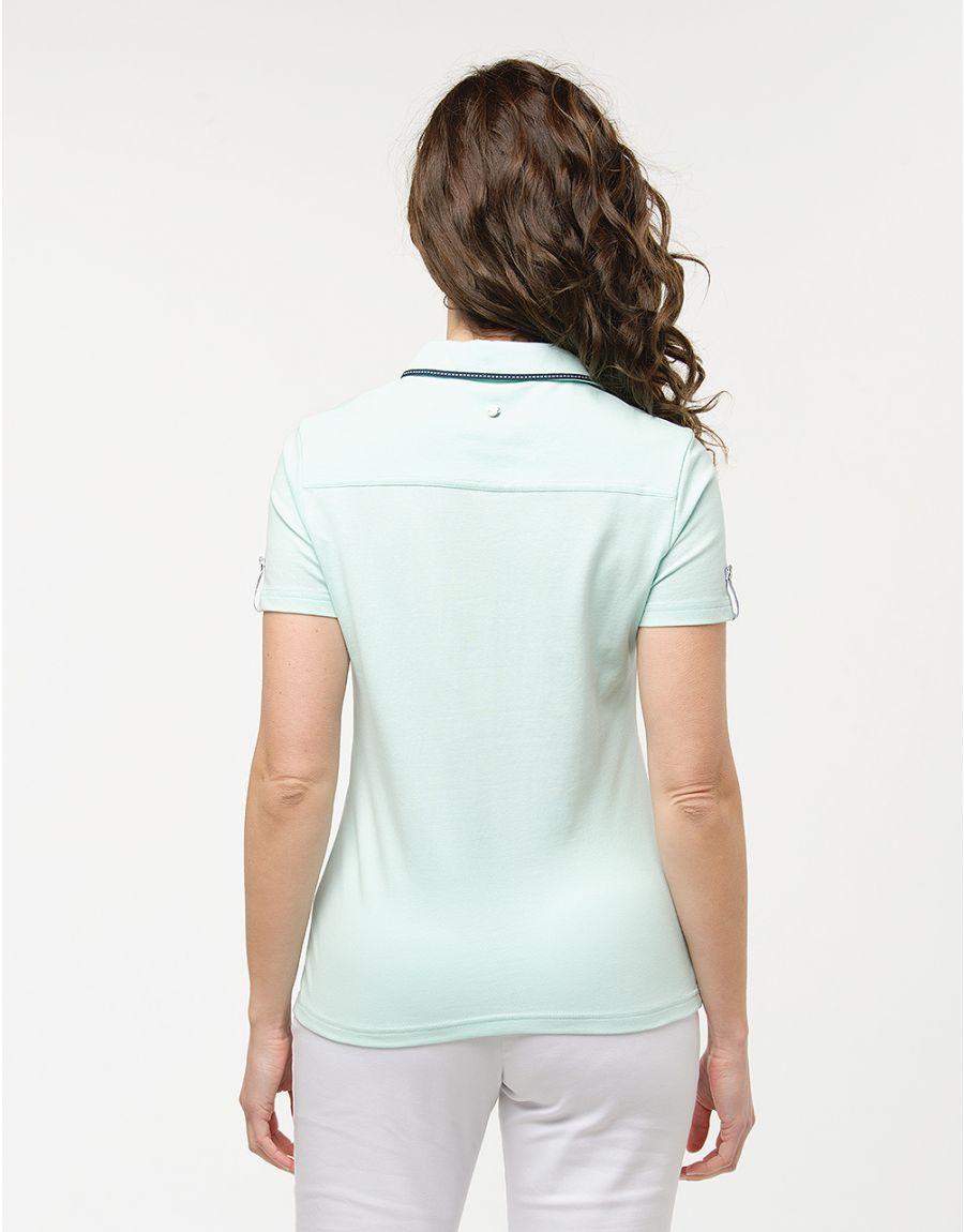 Polo vert d'eau coton