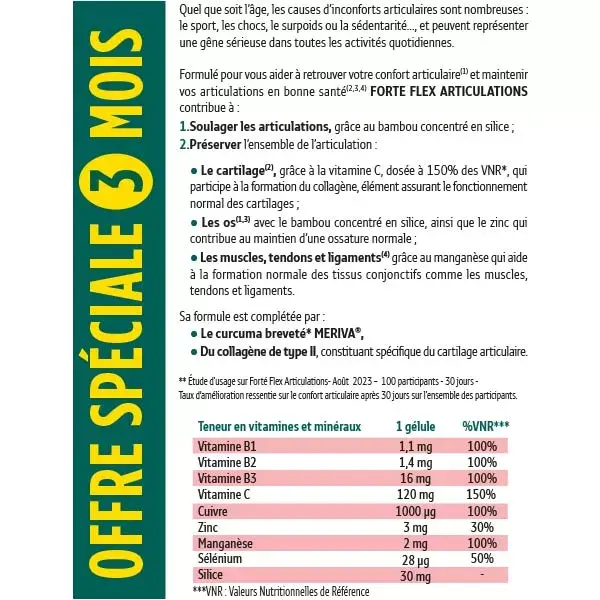 Forté Pharma Forté Flex Joints Colágeno Tipo II e Cúrcuma 90 cápsulas