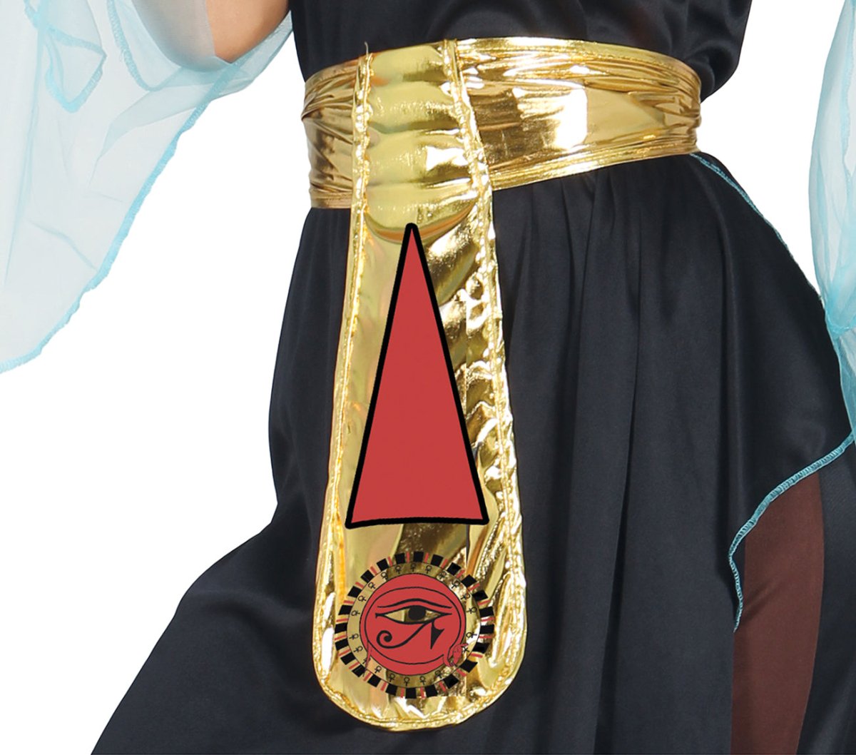 Cleopatra Kostuum Zwart Goud Dames