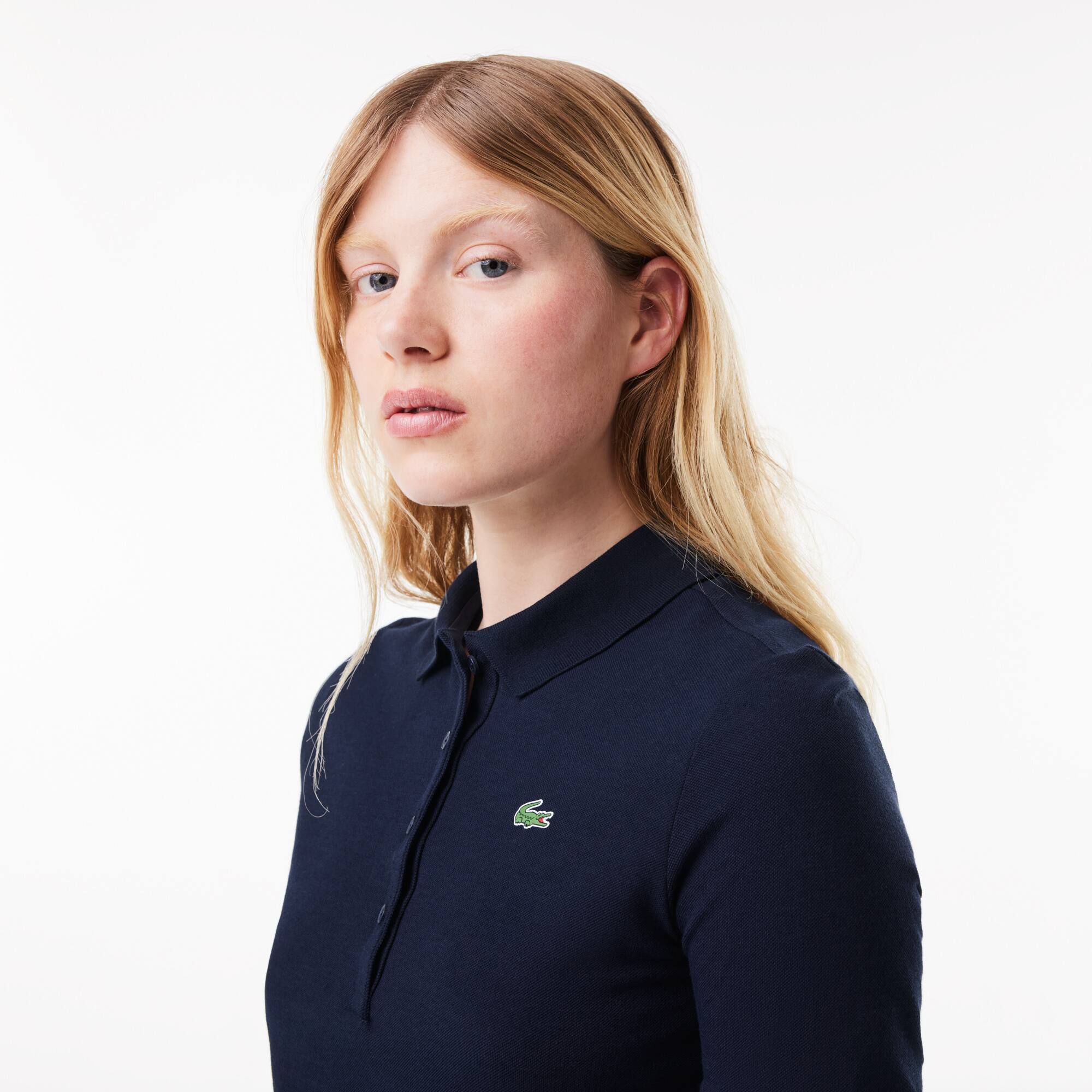 Polo femme slim fit Golf Lacoste SPORT ultra-dry en coton biologique Manches Courtes - Bleu - Lacoste - Femme