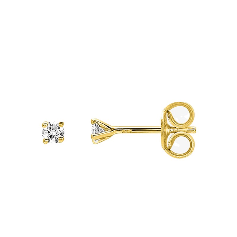 Boucles d'oreilles Femme - Or 18 Carats - Diamant 0,06 Carats