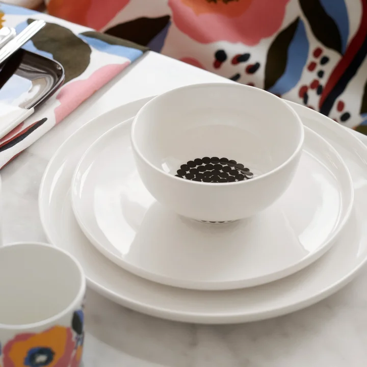 Marimekko - Oiva Räsymatto Schale, 300 ml, weiss / schwarz