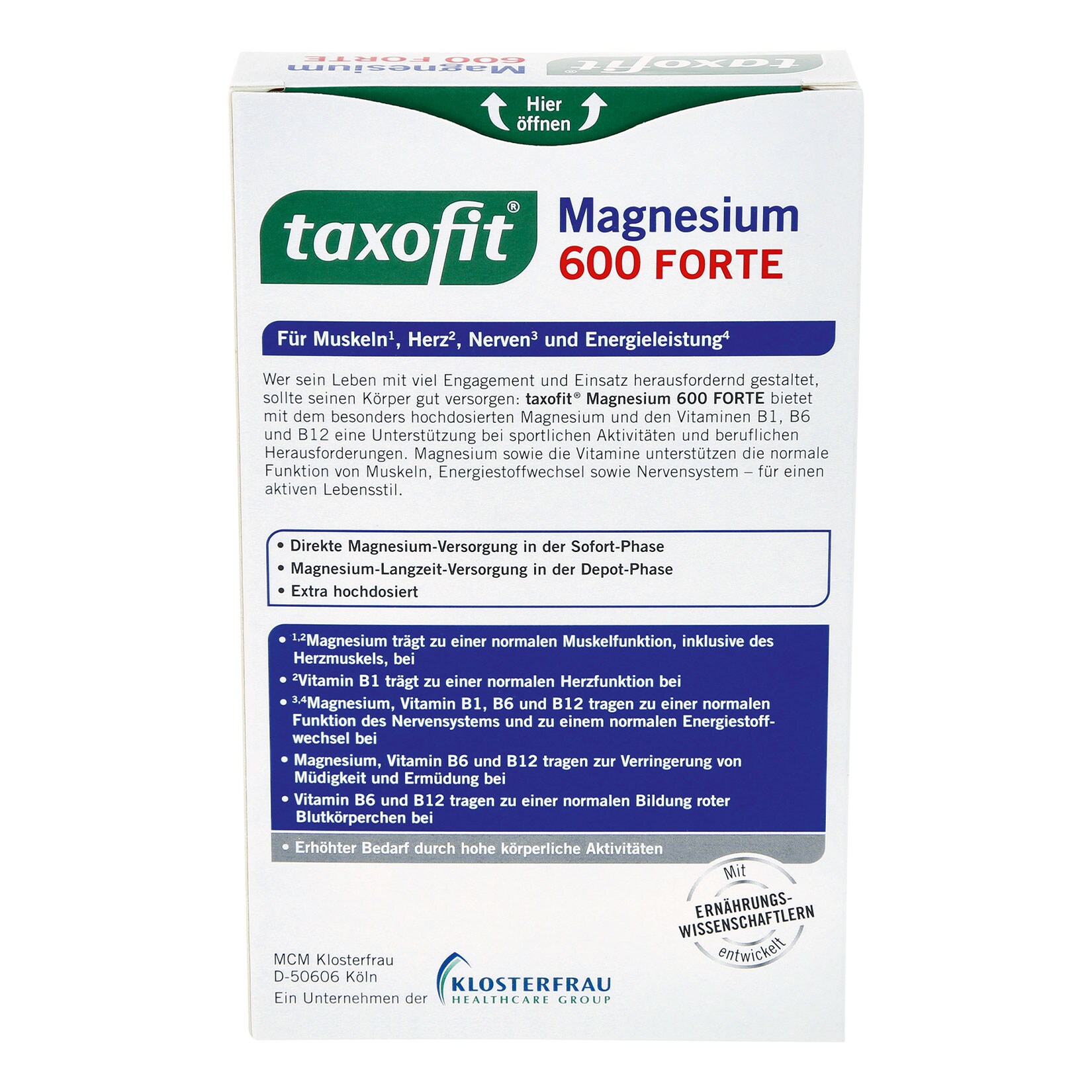 taxofit Magnesium 600 Forte Depot Tabletten 30 Stück 51,2 g, 7er Pack