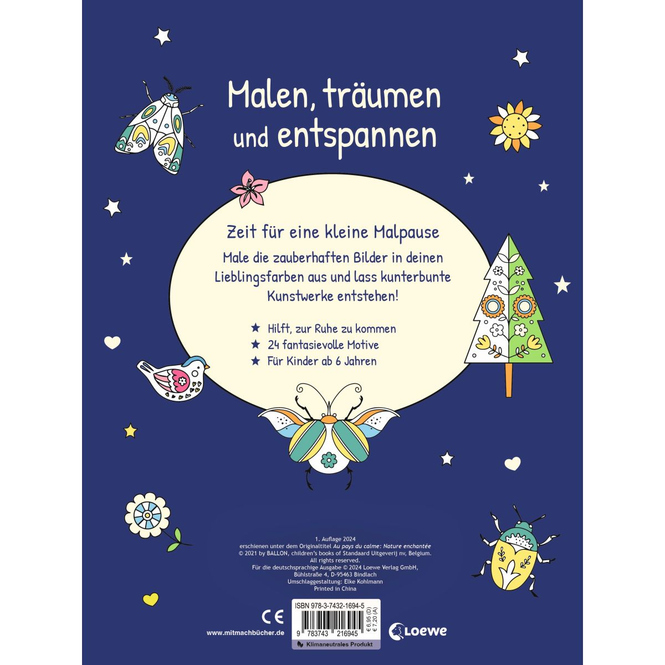 Malen, träumen und entspannen - Die schönsten Ausmalbilder für Kinder