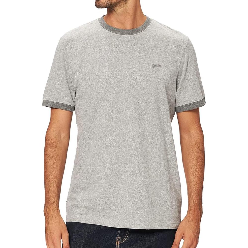 Superdry T-shirt Gris Homme Superdry Vintage Ringer