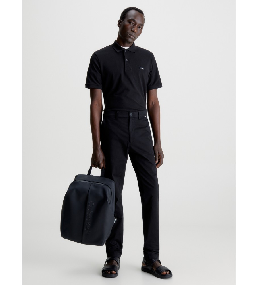 Calvin Klein Polo Slim Piqu Elástico negro
