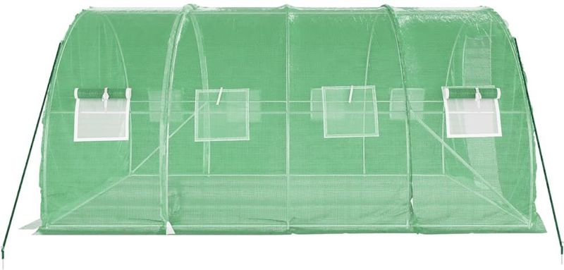 Tuinkas - Ruim - Polyetheen - Staal - Met Ritsdeur en Gaasvensters