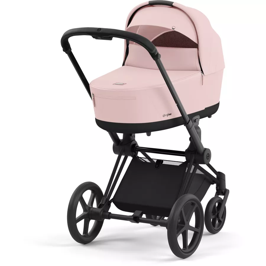 cybex PLATINUM Kombikinderwagen New Priam Priam Matt Black Peach Pink