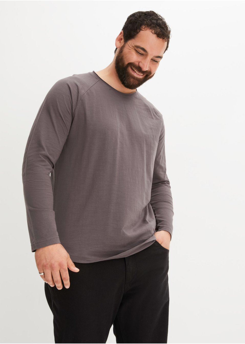 Lot de 2 T-shirts manches longues en coton flammé