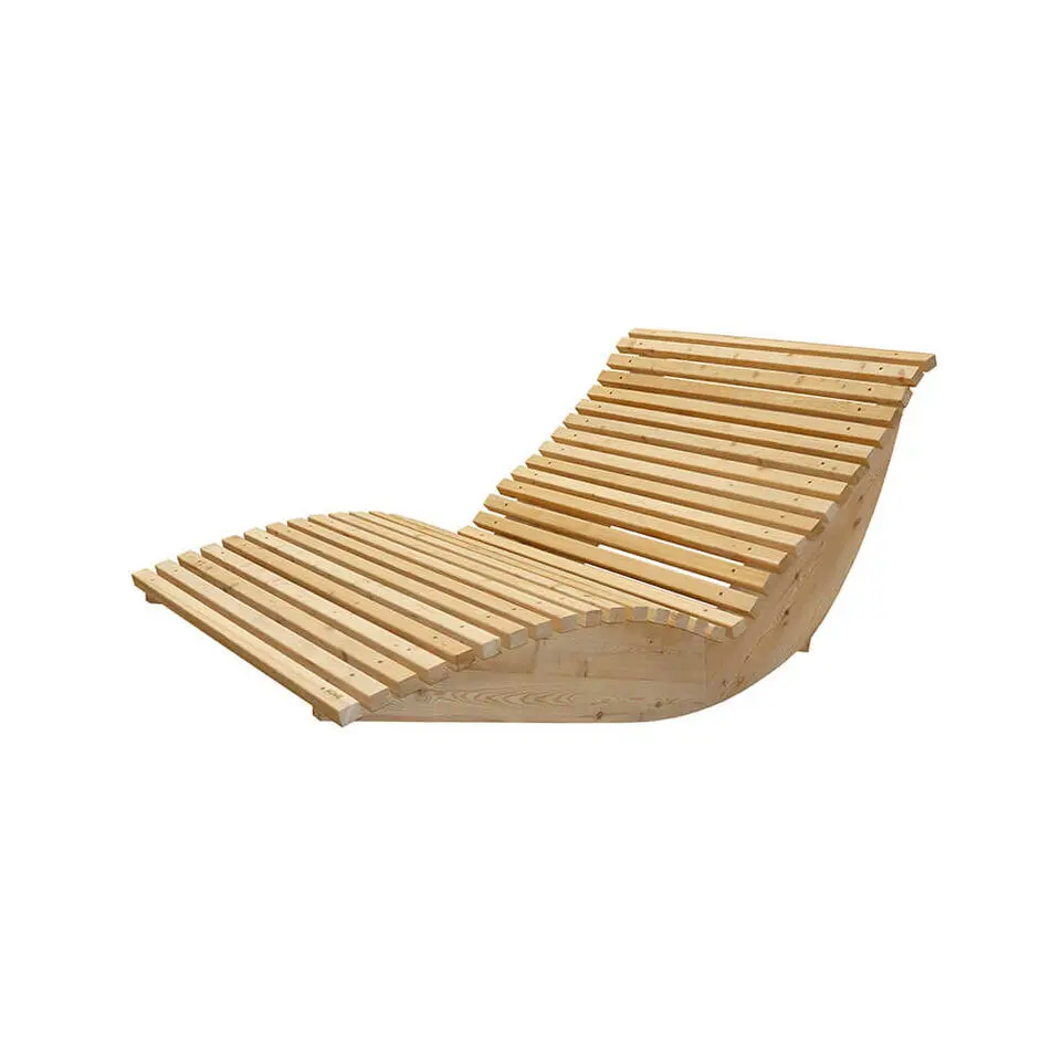 HOME DELUXE Wave houten ligstoel WOLGA - 120 cm
