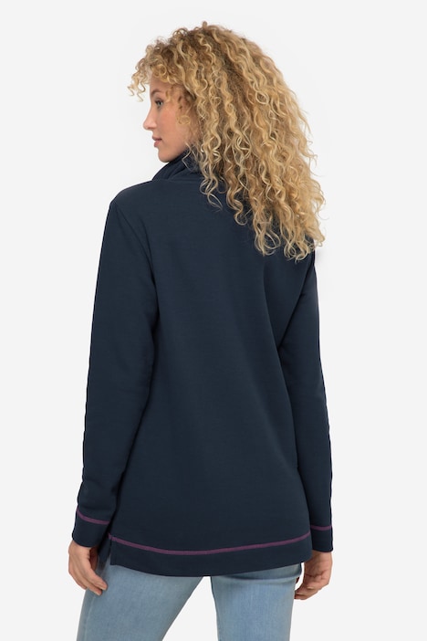 Sweatshirt, Stehkragen, Langarm