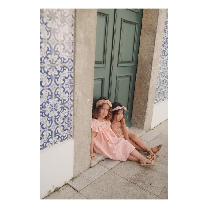 Louise Misha Headband Coton Bio Nœud Fleurs Cally | Ecru