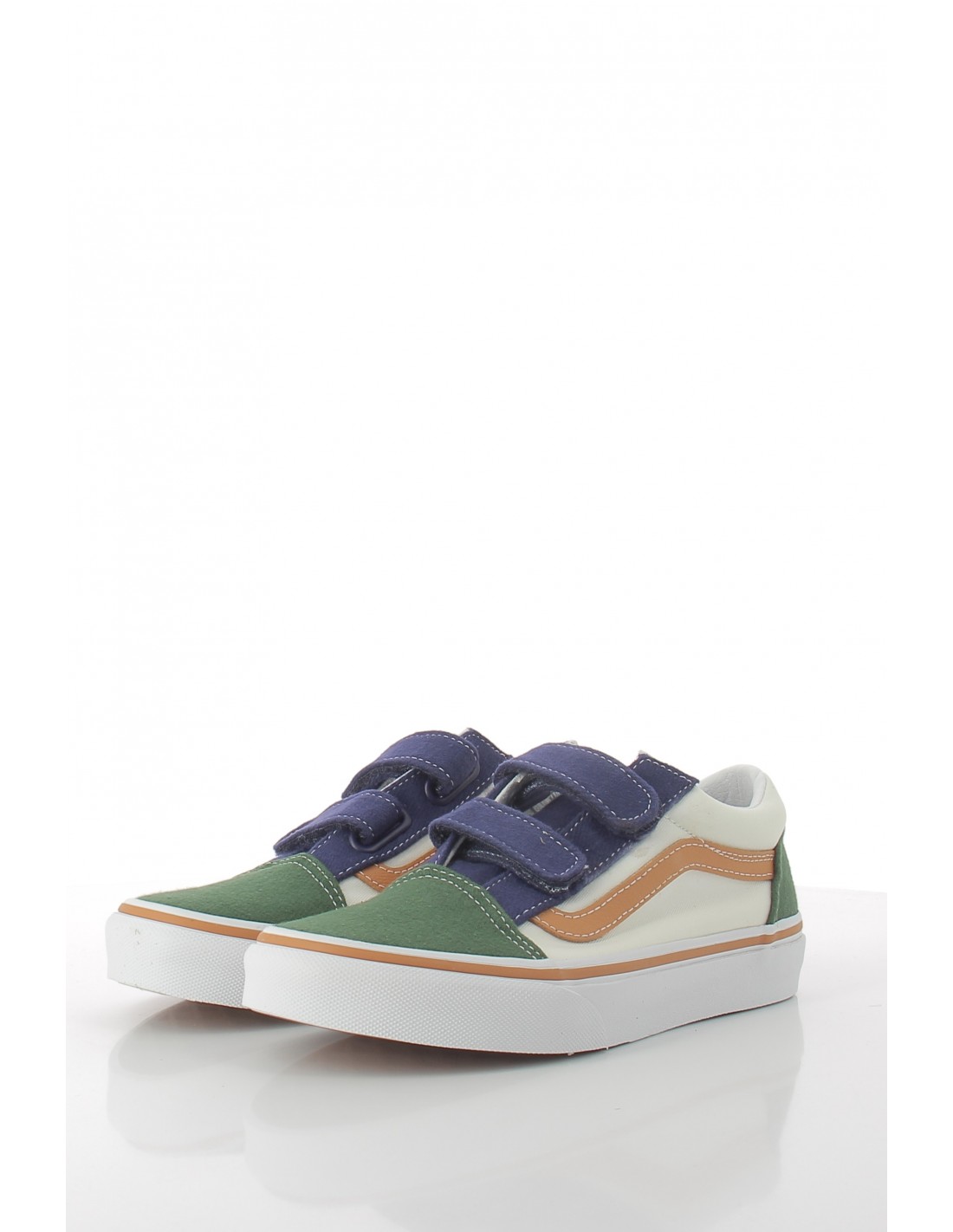 vans Baskets Enfant uy old skool v beige/vert