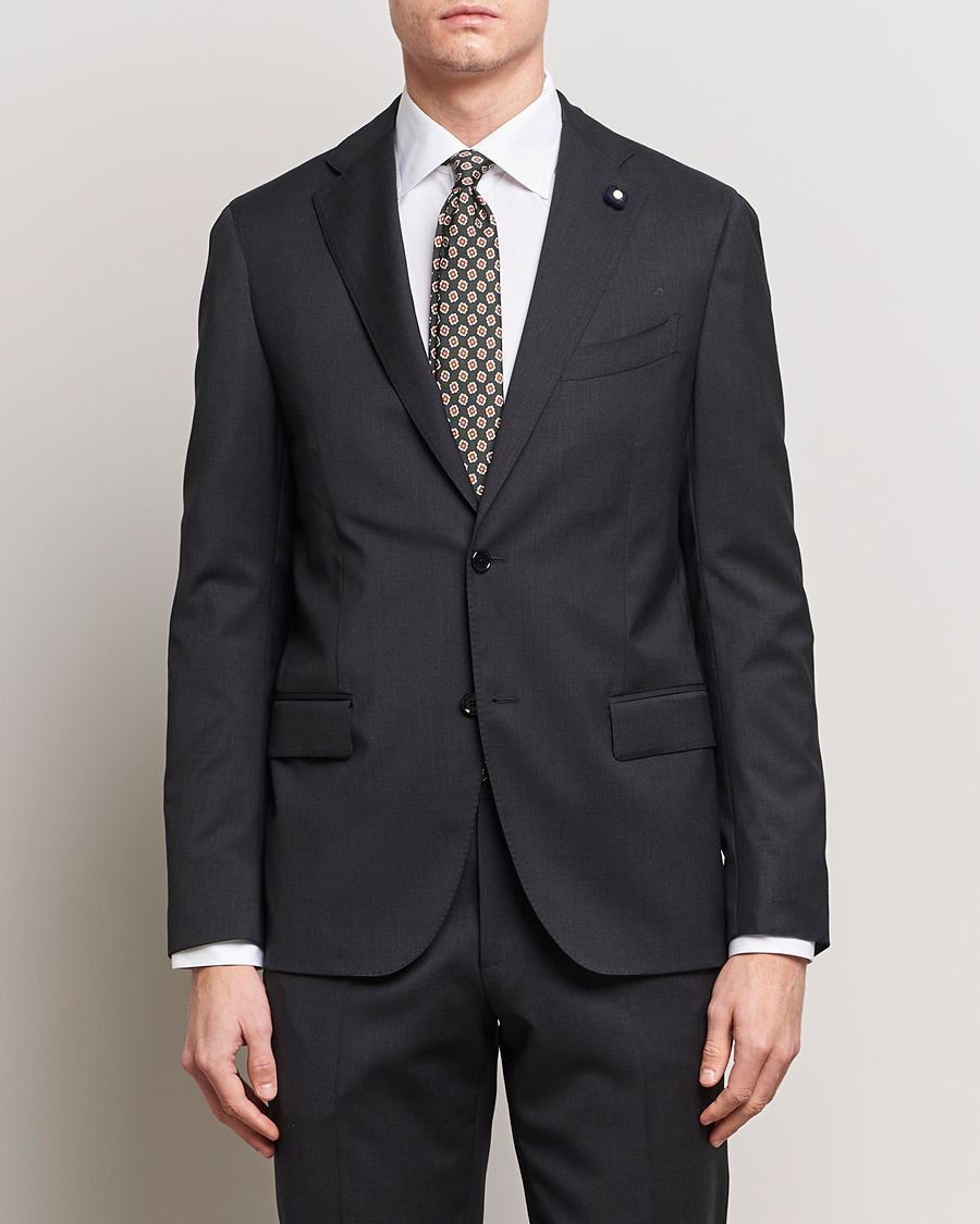 Lardini Two Button Wool Blazer  Grey