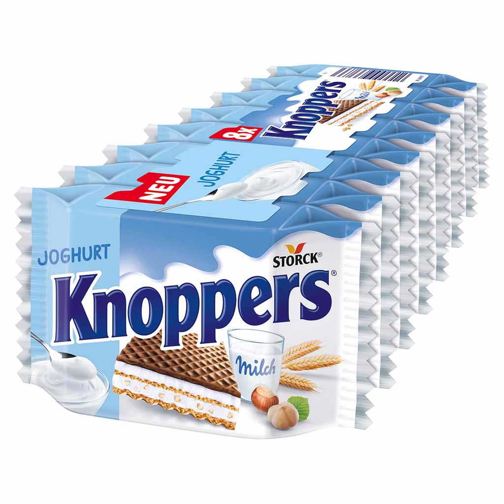 8x Knoppers Schnitte Joghurt je 8x25g = 200g MHD:1.10.25