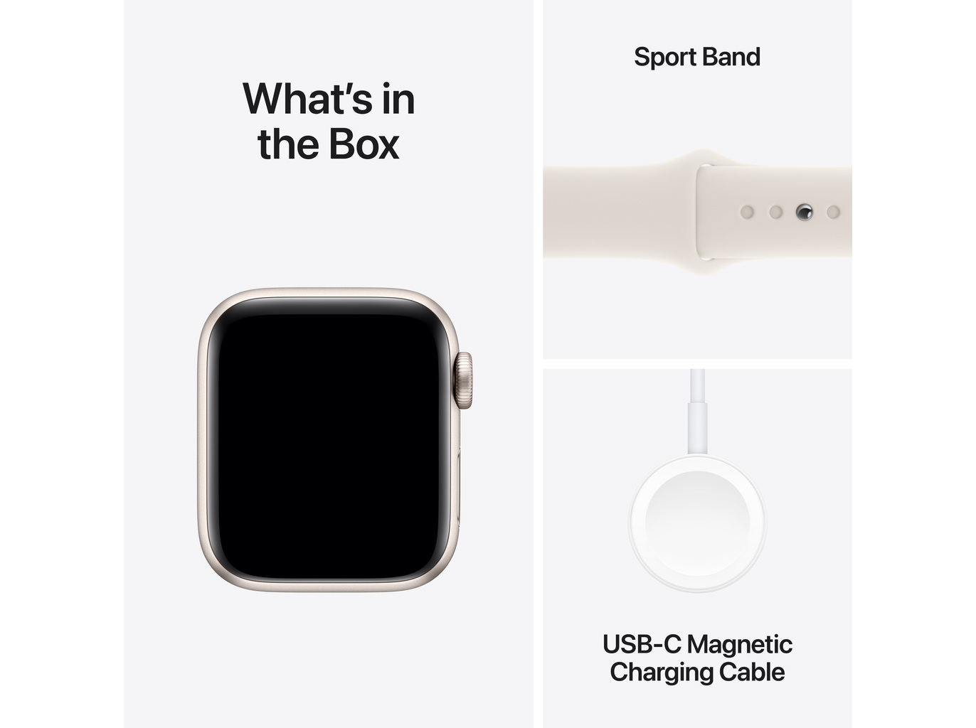 APPLE WATCH SE GPS 40MM LUZ DAS ESTRELAS COM BRACELETE DESPORTIVA LUZ DAS ESTRELAS (TAMANHO S/M)