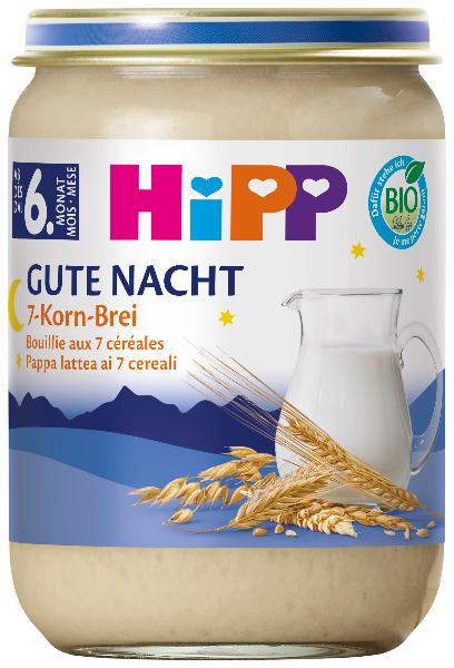 Hipp Gute Nachtbrei 7-Korn<br>190 g, Glas, Bio