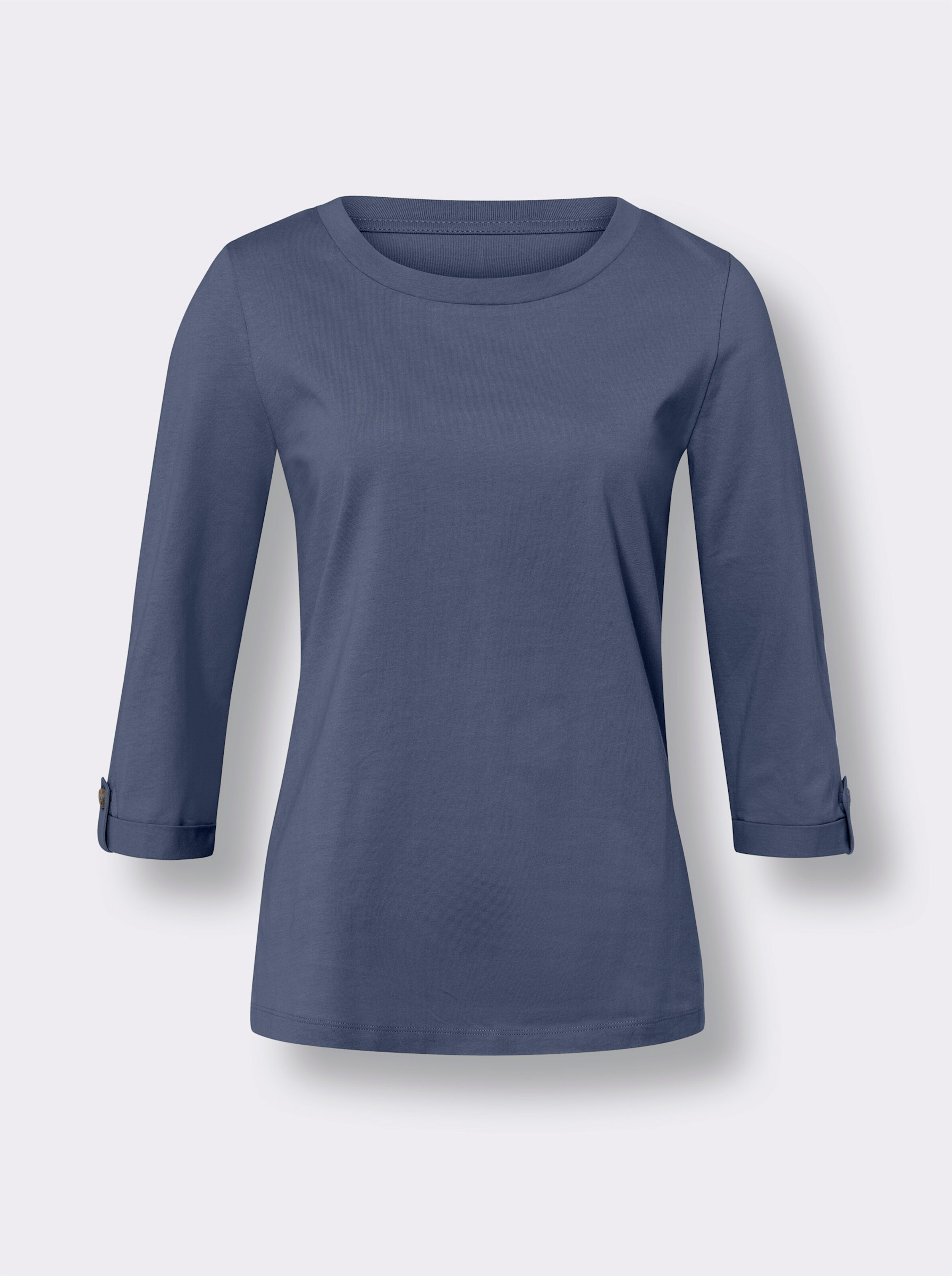 34-Arm-Shirt aus reiner Baumwolle