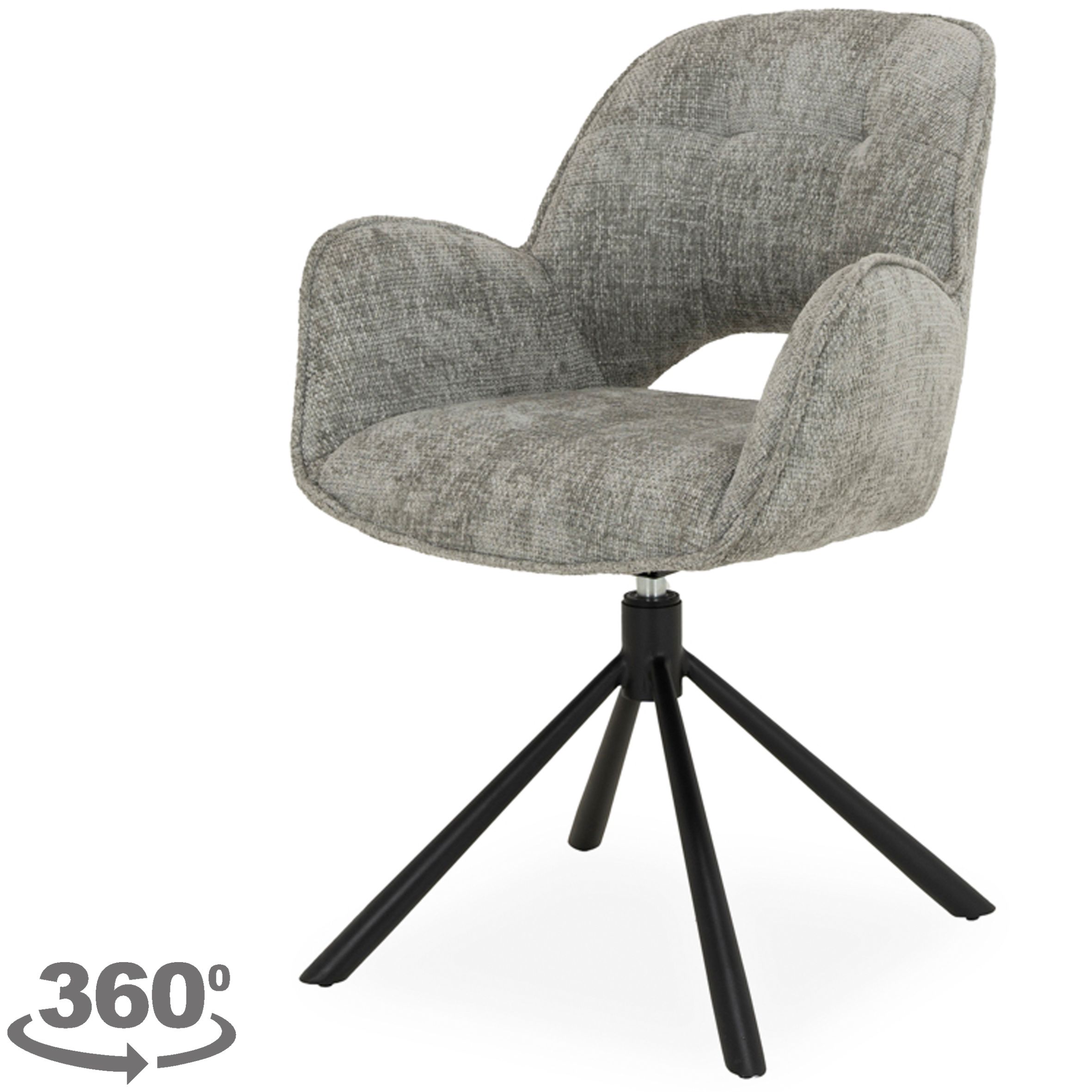 Eetkamerstoel Haga 9 Silver Isola B63 x D64 x H89 cm