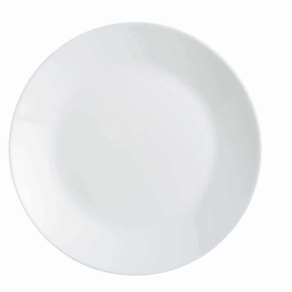 Assiette plate ronde Ø25cm Luminarc opale blanche