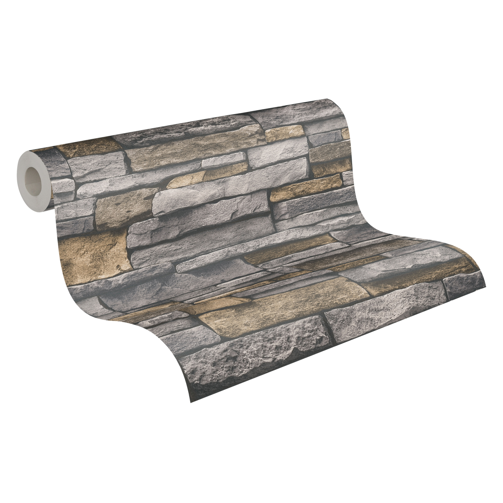 A.S. Creation Vliestapete BRICKS & STONES - grau-beige - Steinoptik - 10 Meter
