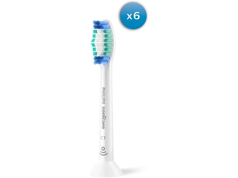 Philips Zahnbürstenkopf Sonicare C1 ProResults HX6016/87 6 Ersatzbürsten