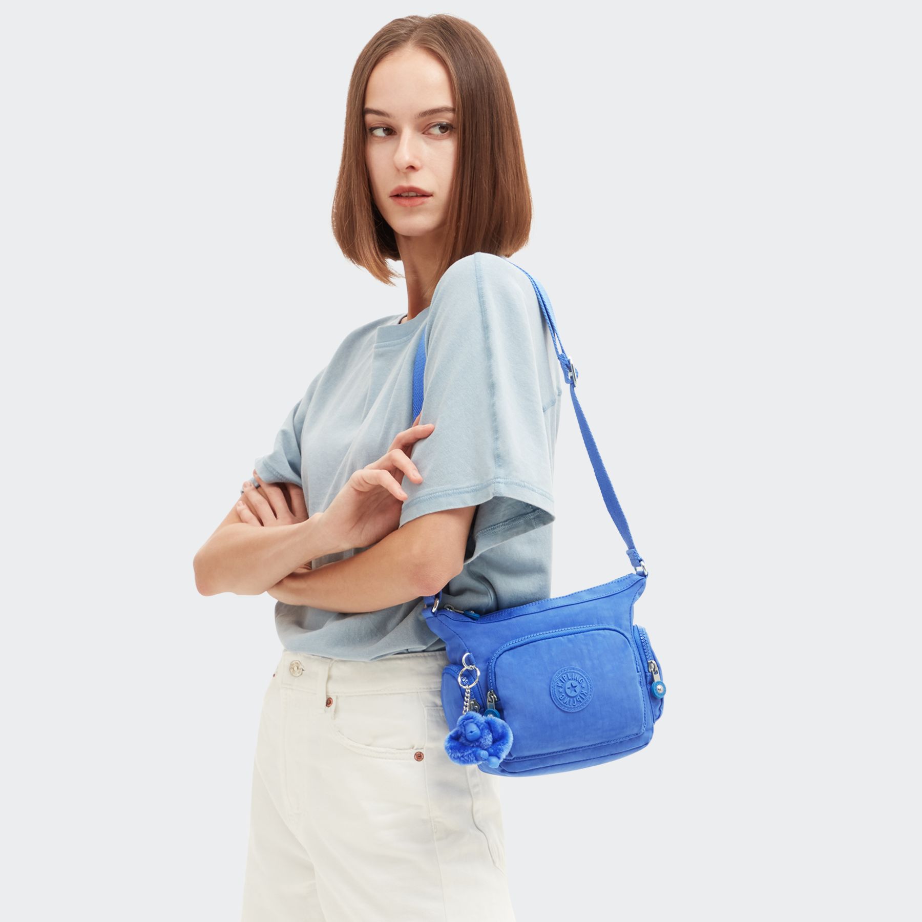 GABBIE MINI Petit sac à bandoulière avec sangle réglable - Havana Blue