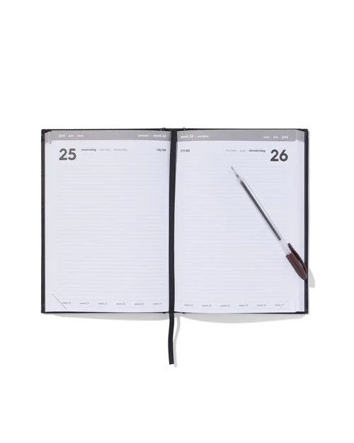 agenda 2025 21x15 PU noir