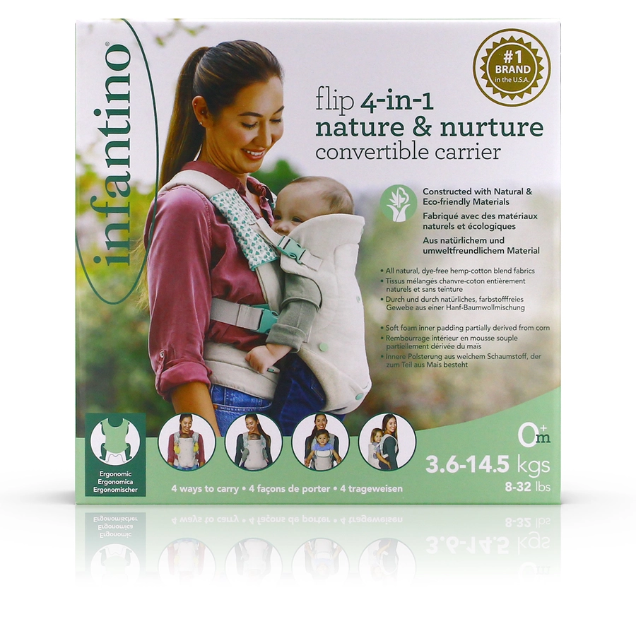 Infantino Flip ™ 4-IN-1 Nature & Nurture Verstellbare Babytrage