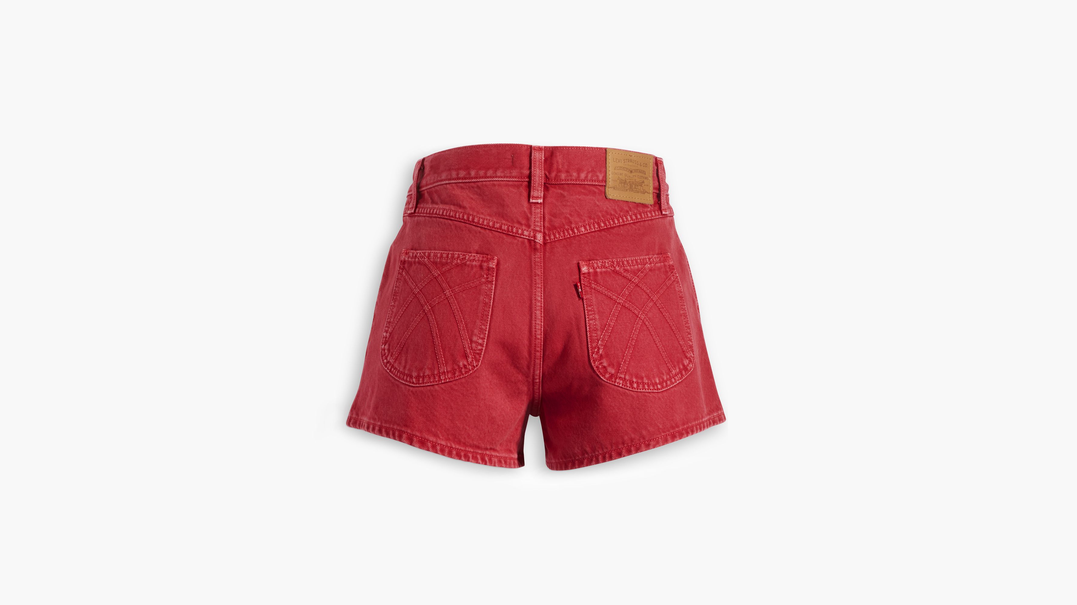Short Mom ’80 - Red Garment Dye - Rouge