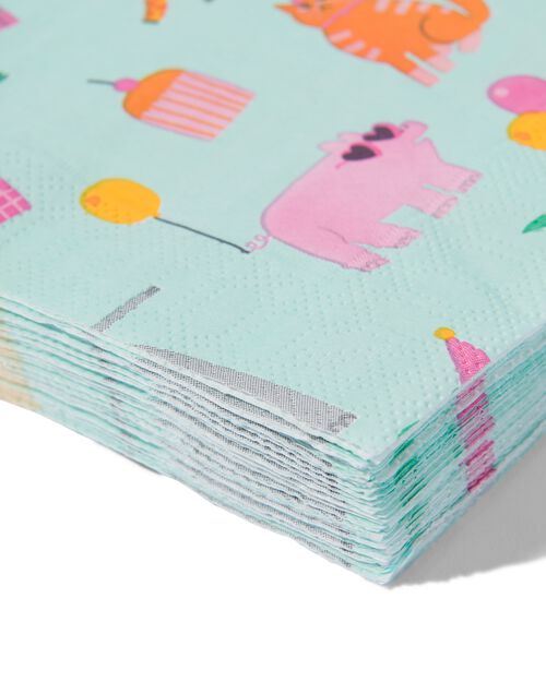 serviettes 24 x 24 cm party animal