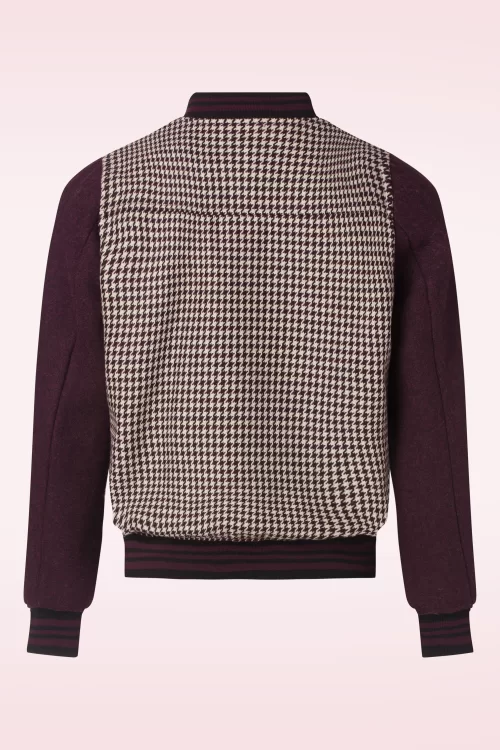 King Louie Bea Baseball Jacket in windsor rood