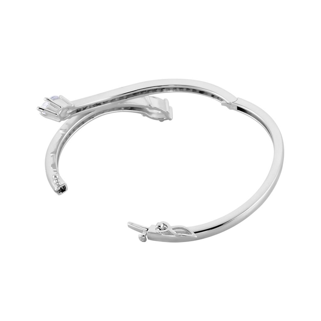 Bracelet Jonc Argent Nevarte Oxydes De Zirconium