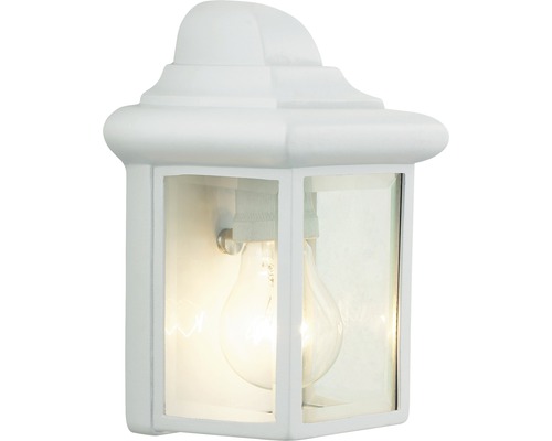 Buitenwandlamp, 1-lichts, 22x14,5 cm, plat, wit