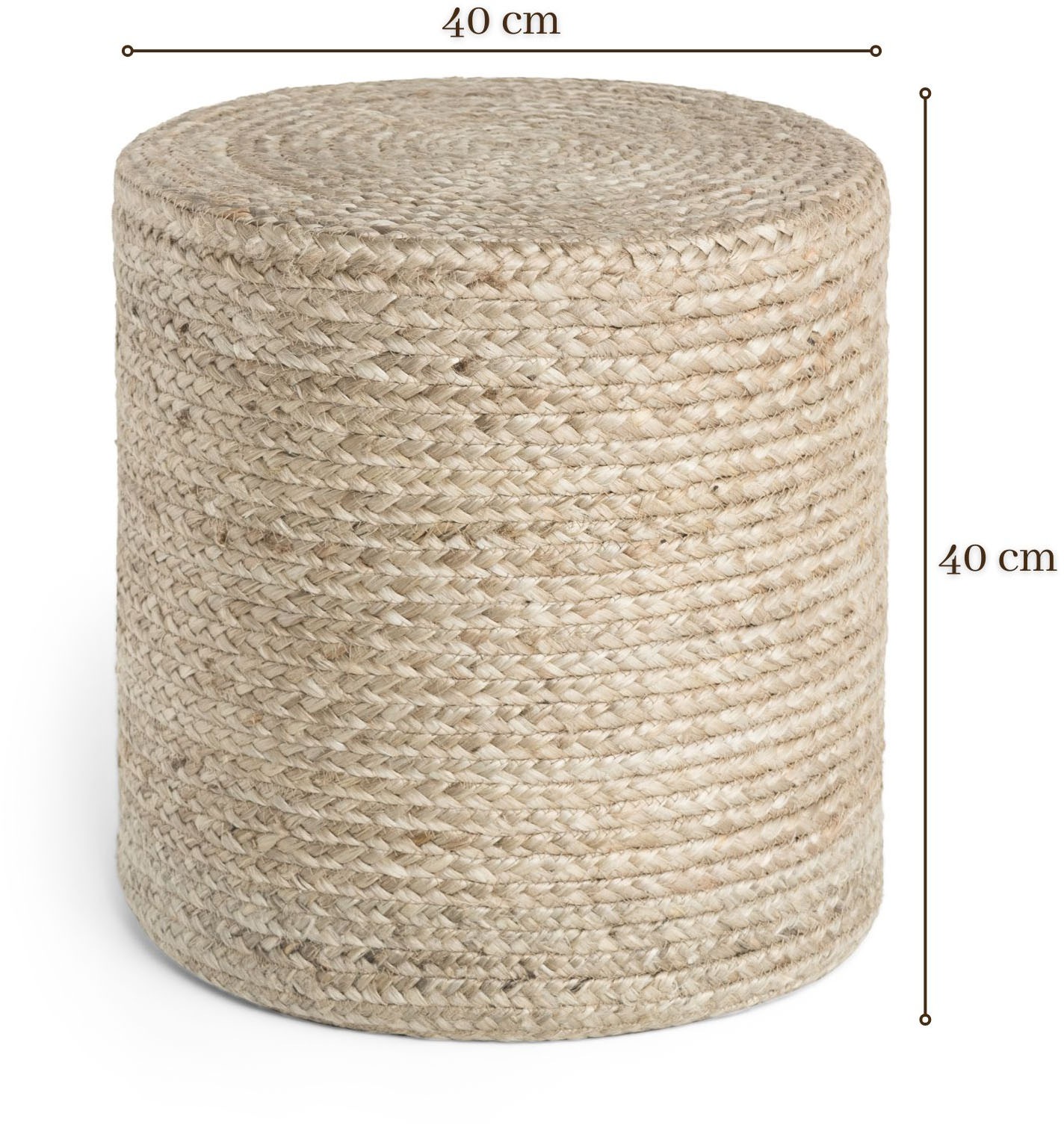 HANSE Home Pouf »Jutta, Jute« 1 Stk. tlg.