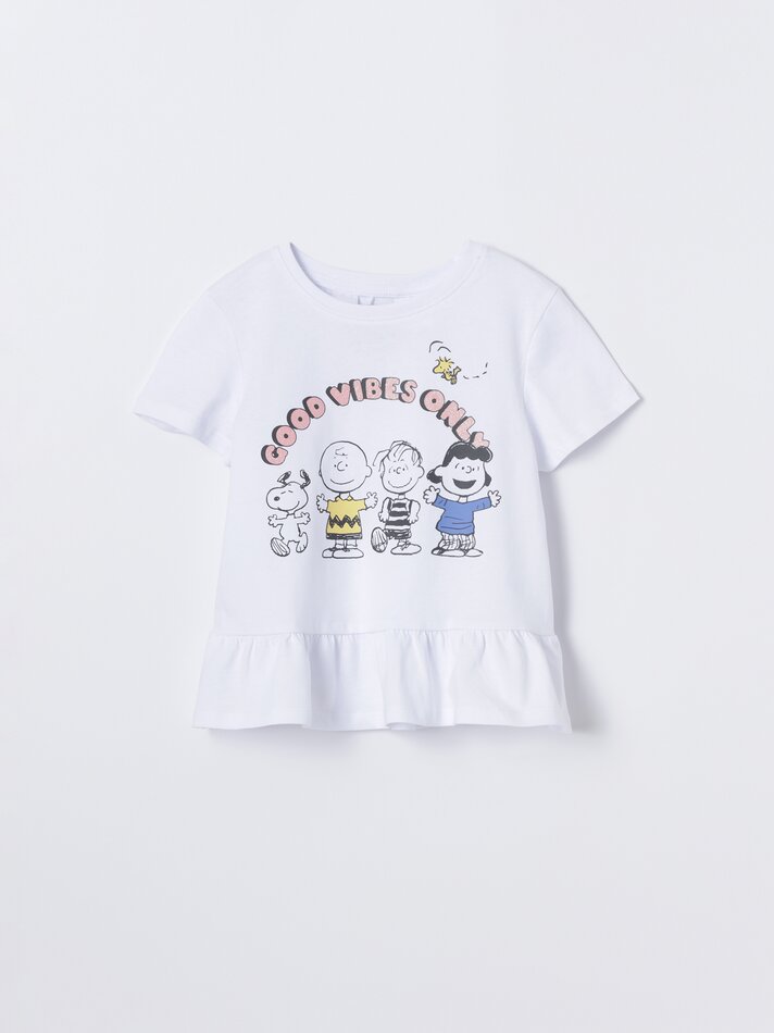 Conjunto de pijama curto estampado Snoopy Peanuts™ - Branco Sujo