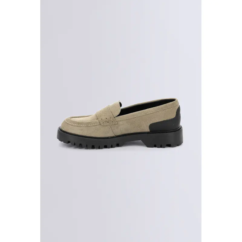 DECK LOAFER ARGENT LOAFER Cuir Femme