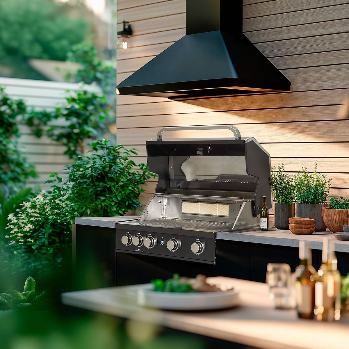 Black Pearl 4 innebygd gassgrill