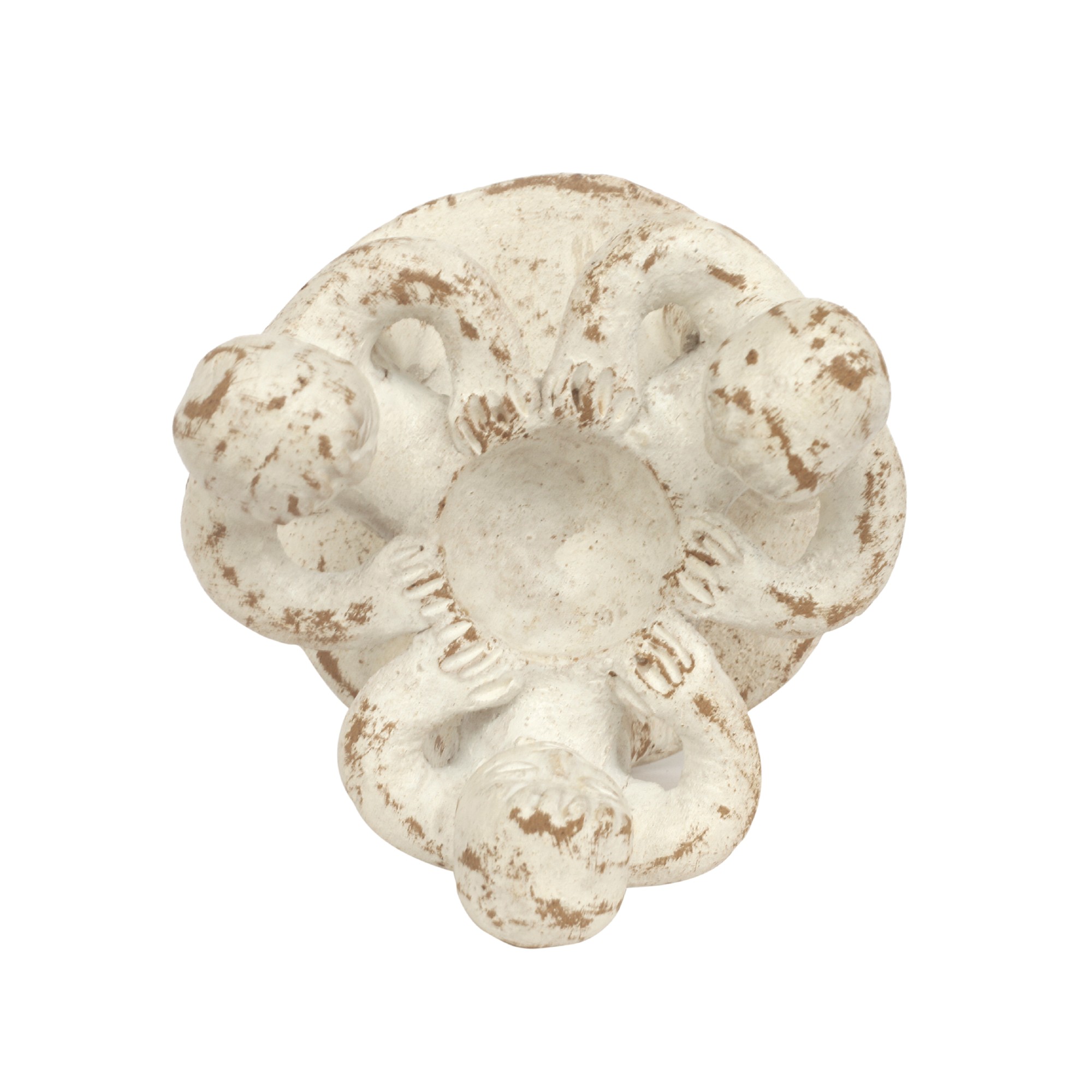 Kerzenhalter 'Friendship Circle 3', weiß, Ø 13 cm, H 12 cm von fischer's lagerhaus
