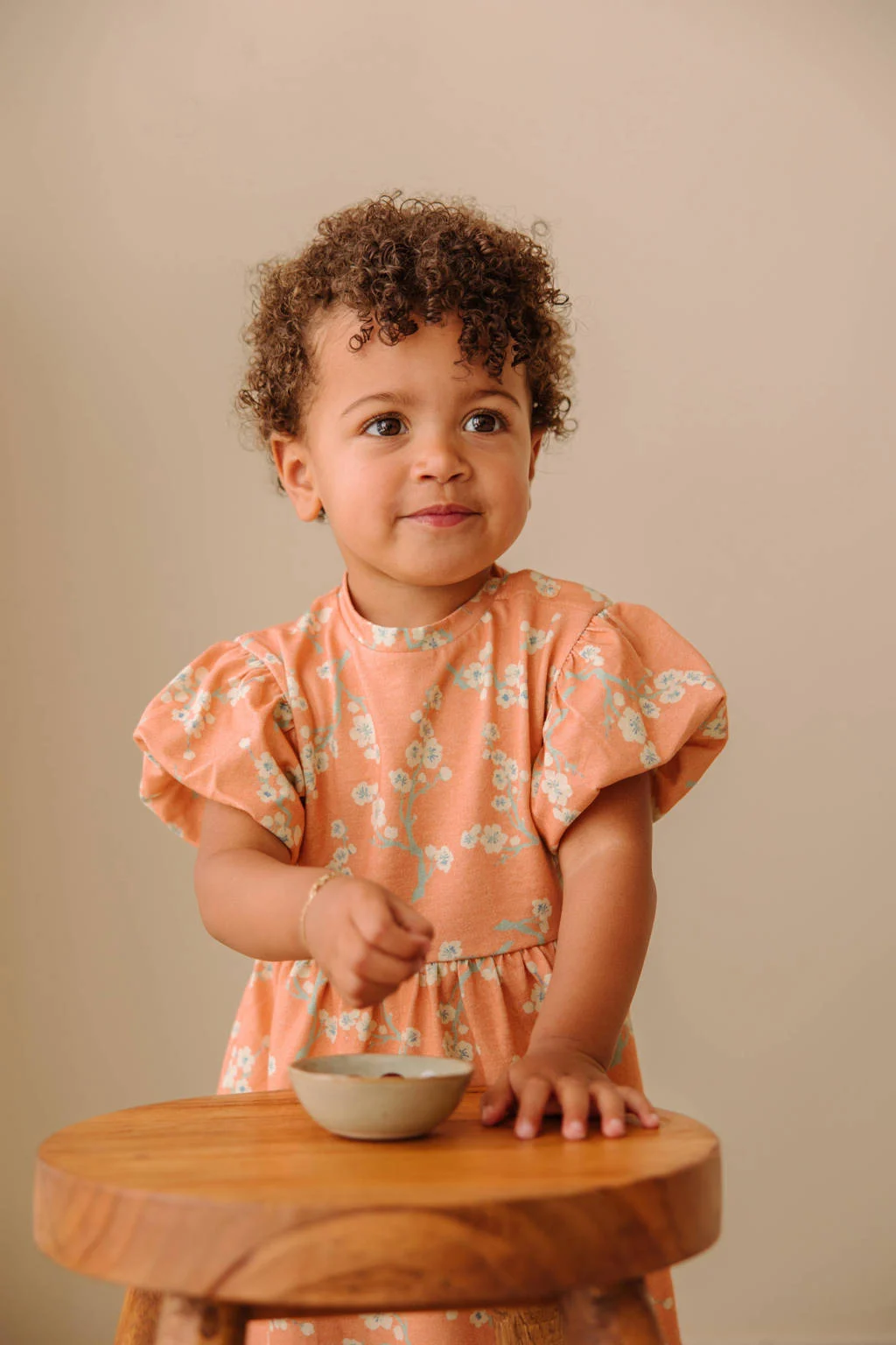 The New Chapter jurk met katoen oranje/groen