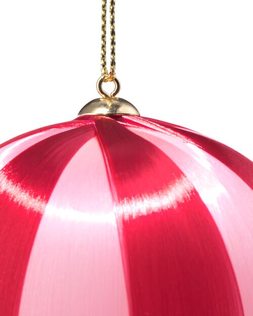 Boule de Noël en satin rose