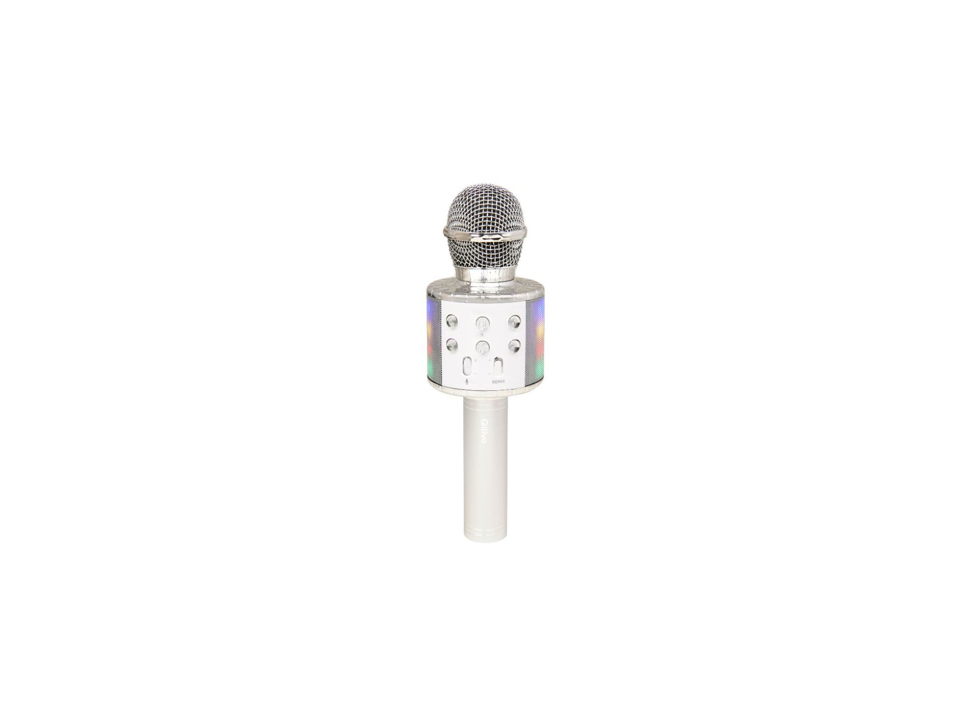 MICROFONE BLUETOOTH KARAOKE QILIVE Q.1191 PRATEADO
