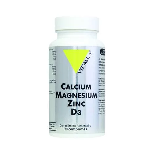 Calcium Magnésium Zinc D3 - 90 Comprimés