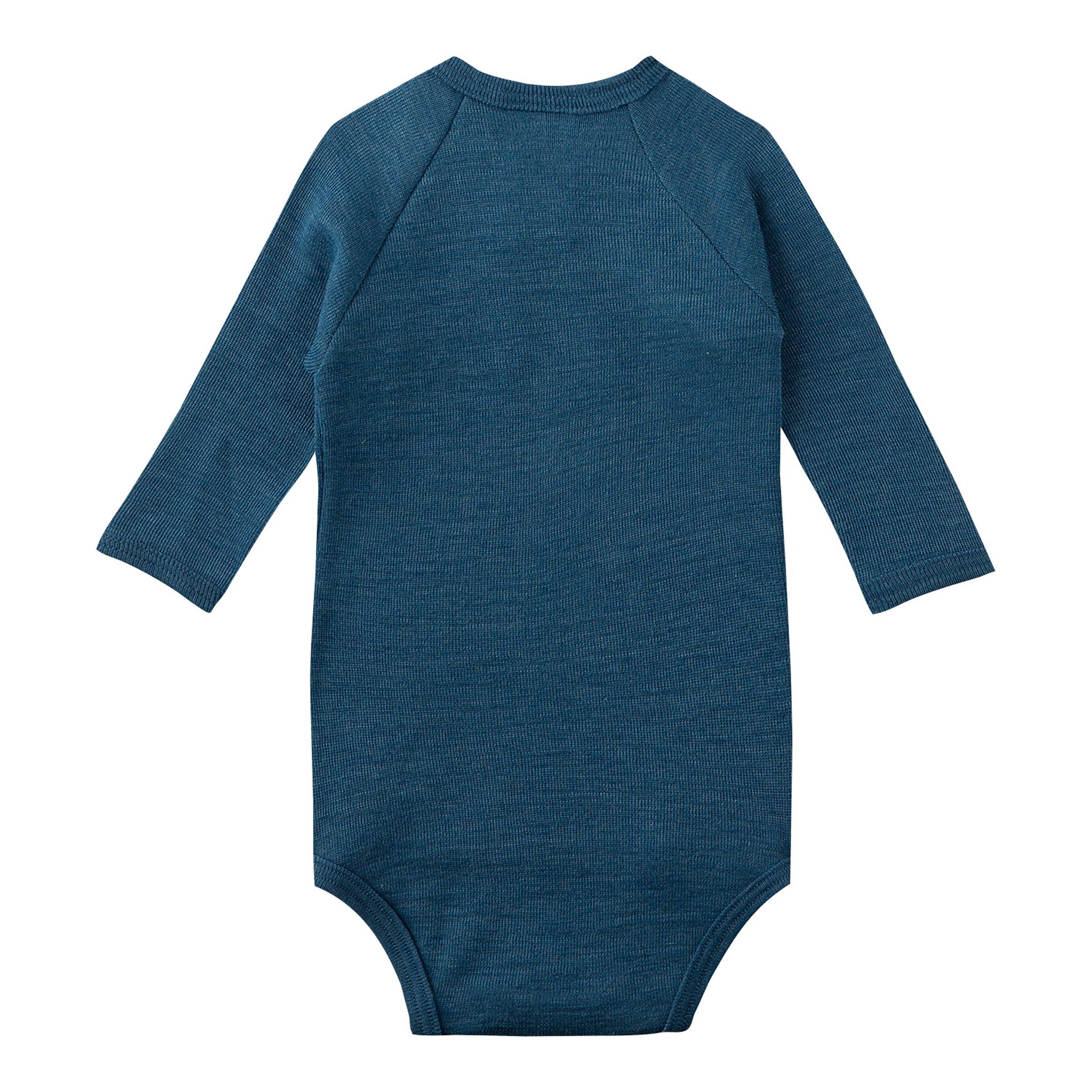 Sanetta Wickelbody langarm Wolle/Seide blau