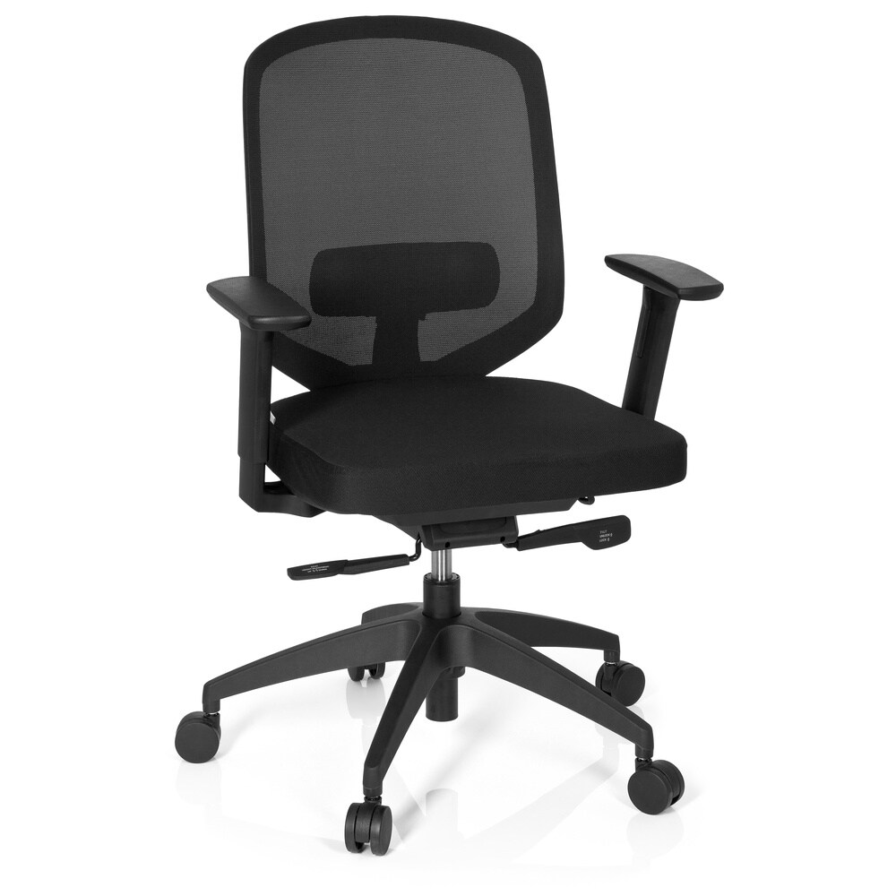 Profi Bürostuhl DELIGHT PRO Stoff/Netzstoff mit Armlehnen (höhenverstellbar) hjh OFFICE