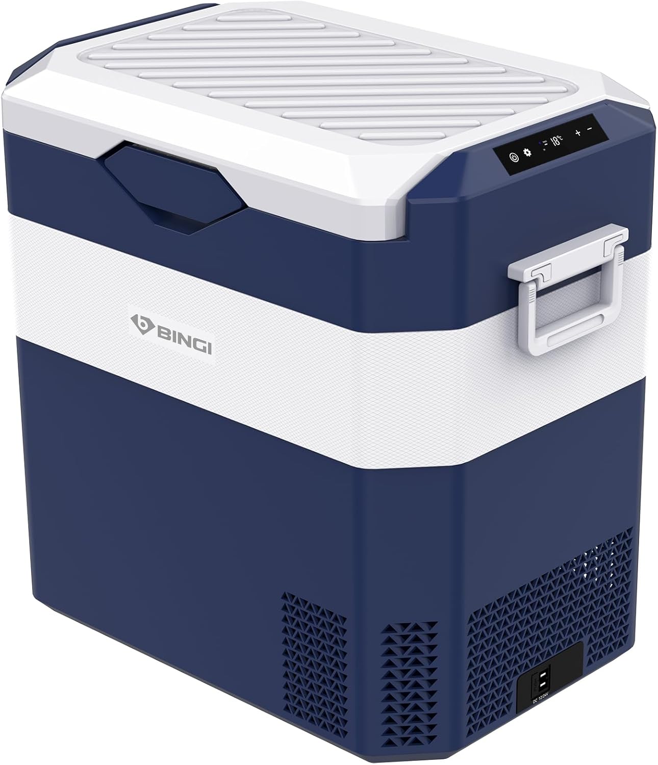 BINGI Kompressor Kühlbox 42L Tragbarer Auto-Kühlschrank 12/24V DC und 230V AC Mini Gefrierschrank für Auto, LKW, Camping, Wohnmobil und Zuhause (15℃ bis -18℃)