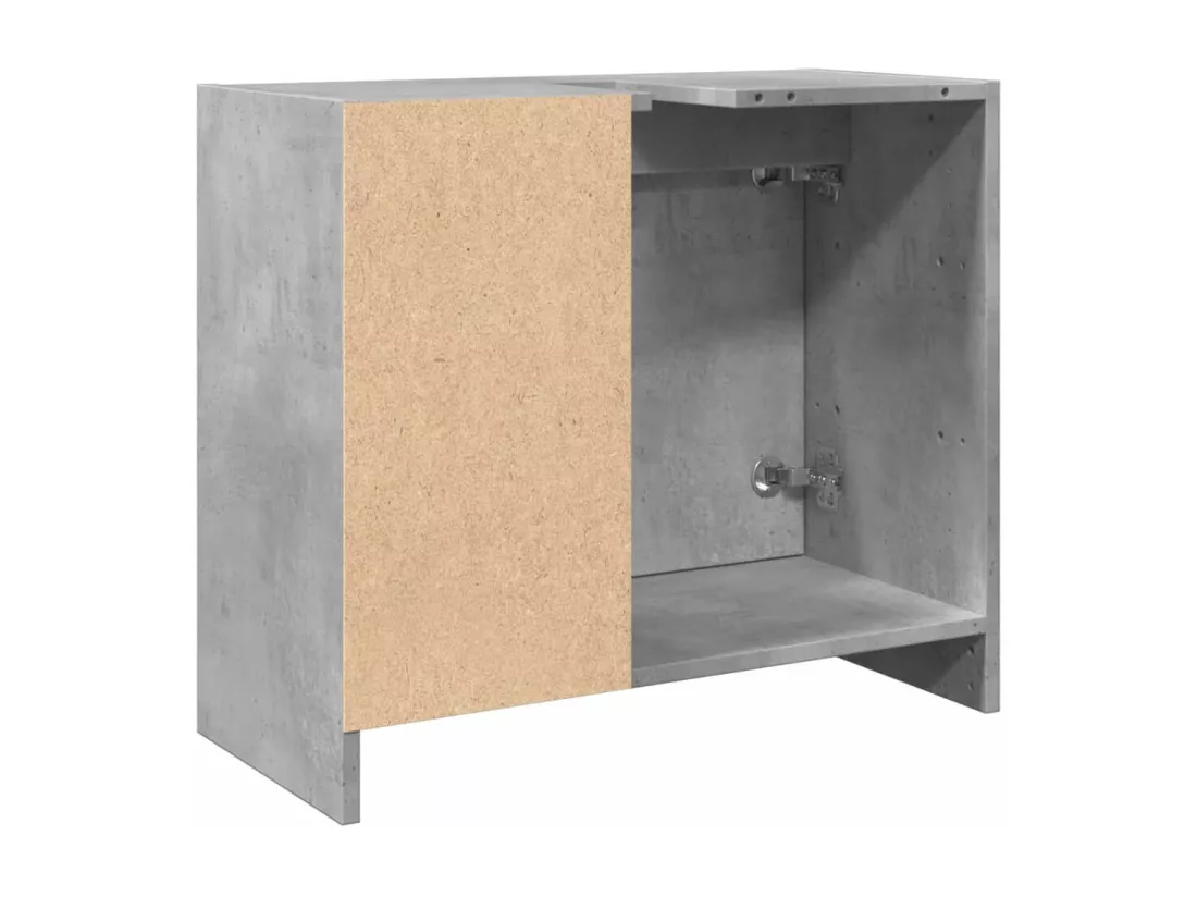 Armoire d'évier gris béton 63x29x55 cm bois d'ingénierie