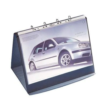Durable 856939 Tisch-Flipcharts Durastar mit 10 Premium-Prospekthüllen, 360 x 450 mm, basalt